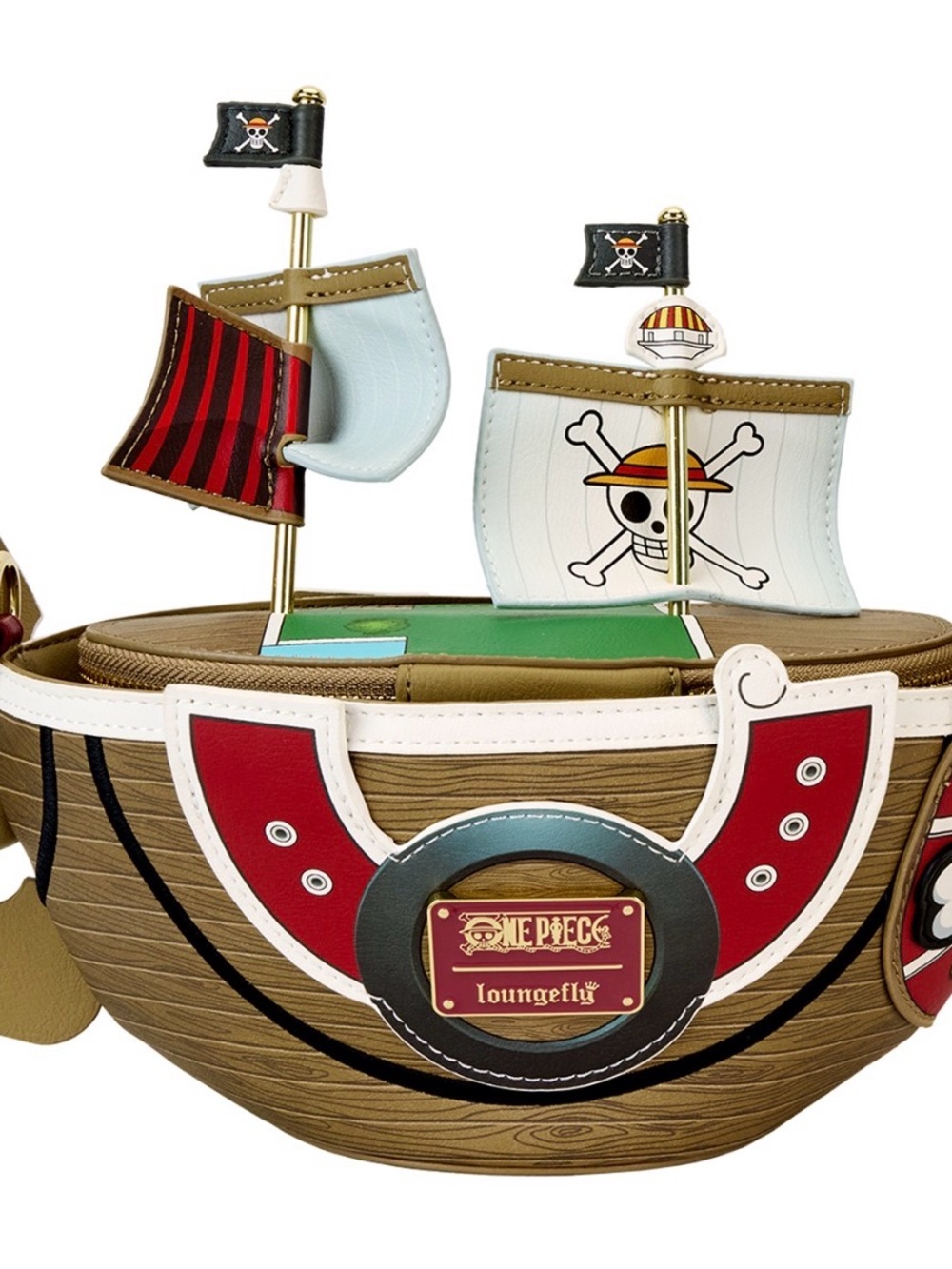 One Piece Thousand Sunny Ship Figural Crossbody boat bag